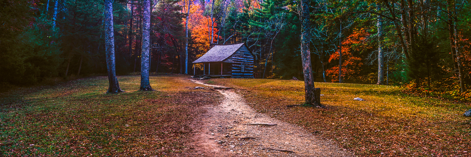 The old Carter Shields cabin tucked in the woods, where time seems to stand still. The "Hideaway Cabin" was taken with an old...