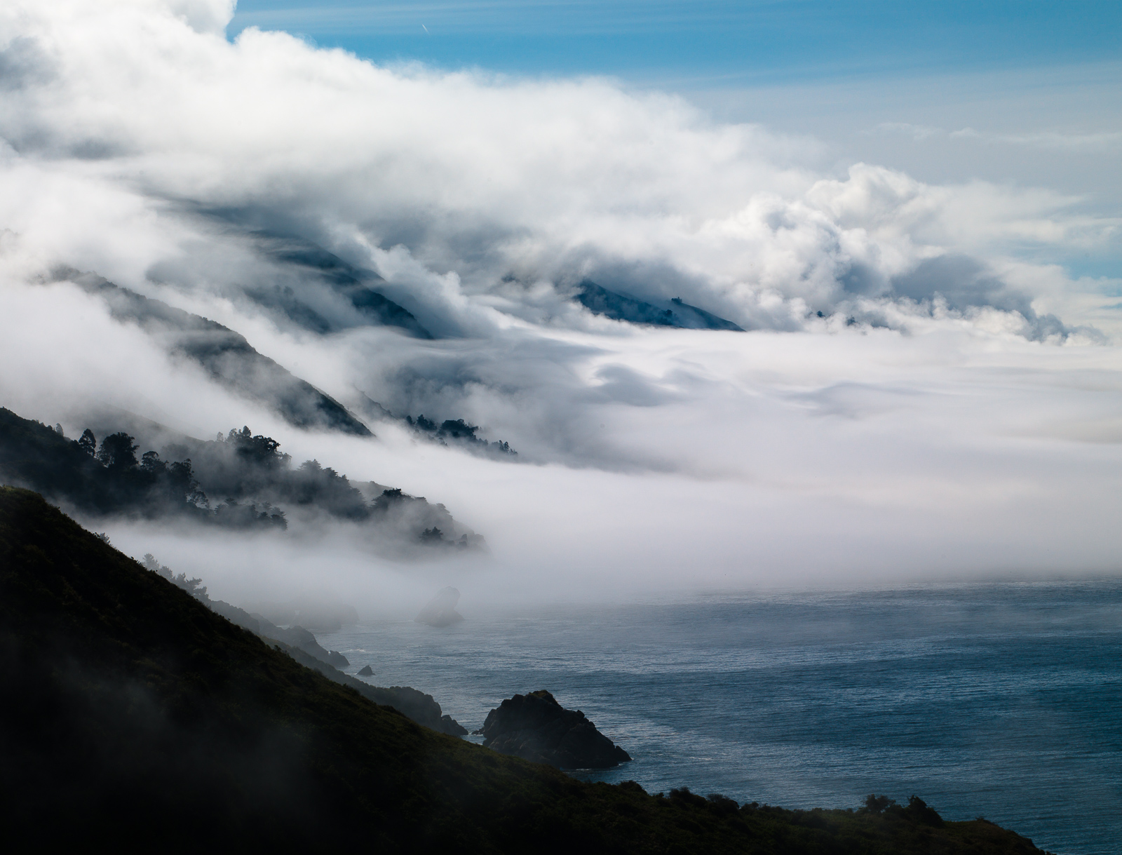 Just south of Big Sur this truly amazing site of the clouds flowing over the tall hills of highway 1 reminded me how much I love...