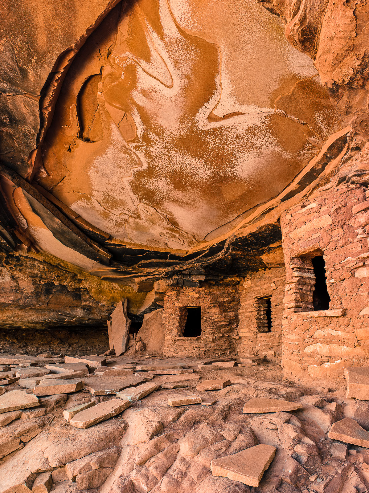 Many believe to be ancient storage areas for local natives these cliff ruins give us a glimpse into another time.