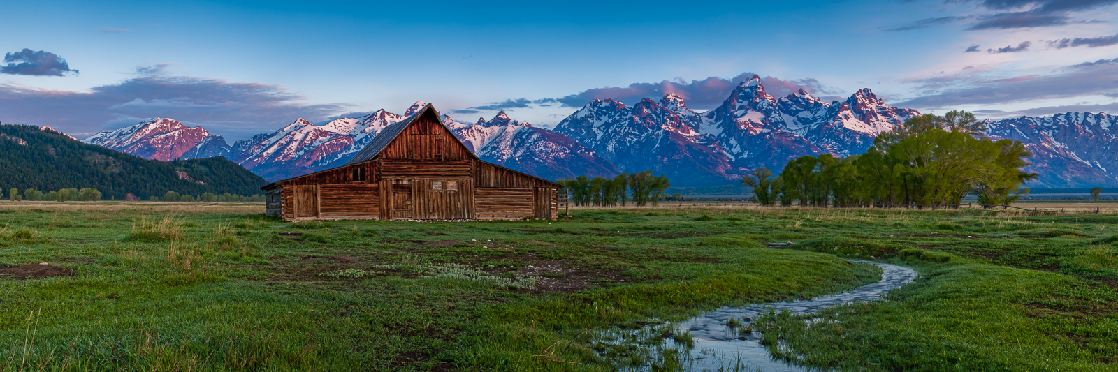 Remnant of the Mormon settlers this old barn highlights the pioneering days of the west.